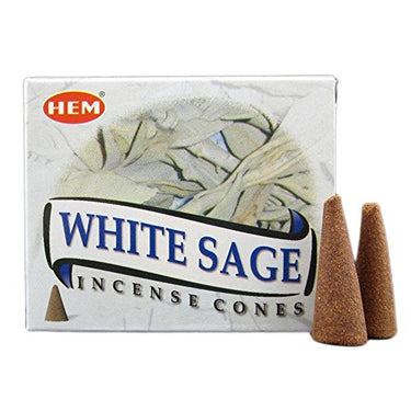Weihrauch HEM Räucherkegel – White Sage oder weißer Salbei – Lot de 12 Packungen à 10 Räucherkegel – Kostenloser Versand im Sale